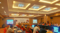 Suasana Rakorda Penyusunan Peta Jalan (Roadmap) Hilirisasi Investasi Strategis Sektor Mineral dan Perikanan Tahun Anggaran 2022 di Provinsi Sultra pada pertengahan September lalu/dok. Halosultra.com.