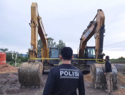 Tipidter Polda Sultra Amankan Alat Berat Penambang Emas Ilegal di Bombana