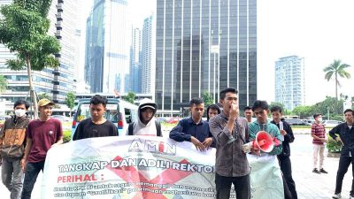 AMIN Kembali Gelar Demo, Minta Pengusutan Tuntas Dugaan Gratifikasi Rektor UHO