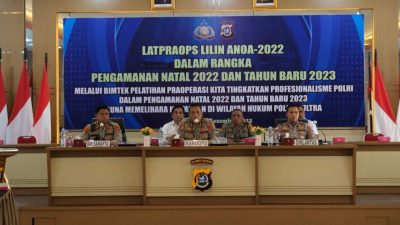 Jelang Pengamanan Nataru, Polda Sultra Gelar Latpraops Lilin Anoa 2022