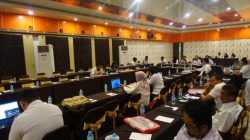 Suasana FGD Penyusunan Rancangan Keputusan Gubernur Sultra tentang SOP perizinan dan non perizinan pada DPMPTSP Provinsi Sultra Tahun Anggaran 2022/dok. Halosultra.com.