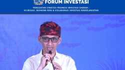 Bupati Wakatobi Haliana saat menyampaikan sambutan dalam Forum Investasi dengan tema Penguatan Strategi Investasi Daerah: Hilirisasi, Ekonomi Biru dan Kolaborasi Investasi Berkelanjutan di Patuno Resort Wakatobi, Minggu (11/12/2022)/dok. Halosultra.com.