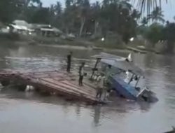 Mobil Pick Up Muat Besi Tua Masuk ke Sungai di Bondoala Konawe, Begini Kronologinya