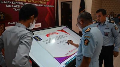 Kanwil Kemenkumham Sultra Tandatangani Pakta Integritas ZI WBK/WBBM Tahun 2023