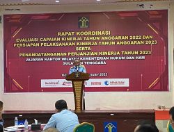 Kemenkumham Sultra Gelar Rakor Capaian Kinerja, Kakanwil Beri Pesan Begini