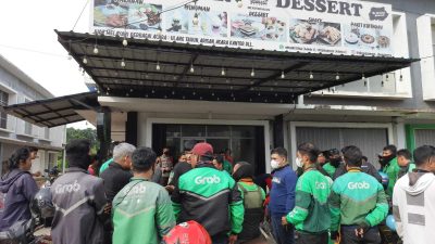 Ratusan Ojol Grab di Kendari Geruduk Desqueen Dessert, Buntut Rekannya Dilempari Makanan
