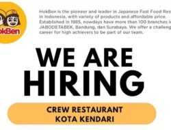 Info Loker Kendari: HokBen Buka Rekrutmen Posisi Crew Restaurant