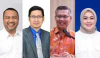 Kandidat calon Wali Kota Kendari (dari kiri ke kanan) Aksan Jaya Putra, Abdul Rasak, Sulkarnain Kadir dan Siska Karina Imran/Kolase HaloSultra.com