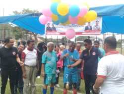 Rangkaian HBP ke-59, Kanwil Kemenkumham Sultra Gelar Laga Eksibisi Sepak Bola