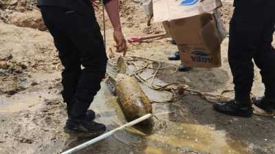 Buruh Bangunan di Kendari Temukan Bom Diduga Peninggalan Perang Dunia II