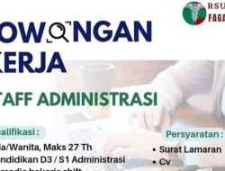 RSU Faga Husada Buka Loker Posisi Staff Administrasi, Simak Kualifikasi dan Cara Daftarnya!
