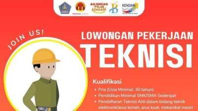 Anjungan Teluk Kendari Buka Rekrutmen Posisi Teknisi, Simak Kualifikasi dan Cara Daftarnya