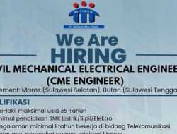 Info Loker: PT MKU Buka Rekrutmen Posisi CME Engineer, Penempatan Area Buton