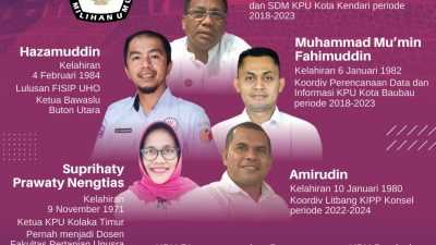 Infografis: Profil 5 Komisioner KPU Sultra Periode 2023-2028