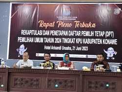 DPT Pemilu 2024 Konawe Sebanyak 182.840 Pemilih