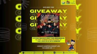 Dispar Sultra Adakan Giveaway Tiket Konser Dewa 19, Simak Syarat dan Ketentuannya
