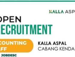 Info Loker: Kalla Aspal Cabang Kendari Buka Rekrutmen Posisi Accounting Staff