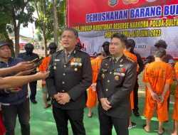 Polda Sultra Musnahkan 4.170 Gram Sabu Senilai Rp 6 Miliar