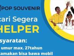 Lowongan Kerja: Pop Souvenir Kendari Buka Rekruitmen Posisi Helper