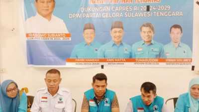 Pilpres 2024, Partai Gelora Sultra Nyatakan Dukungan kepada Prabowo Subianto