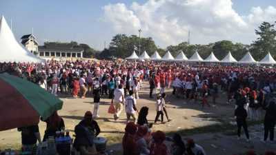 6.000 Peserta Ramaikan Zumba Massal Gerindra Sultra