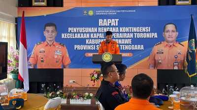 Basarnas Kendari Laksanakan Penyusunan Rencana Kontingensi di Perairan Toronipa