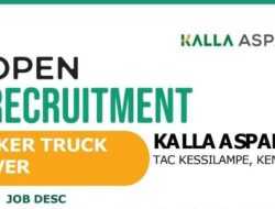 Info Loker: Kalla Aspal Cabang Kendari Buka Rekrutmen Posisi Tanker Truck Driver