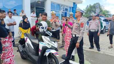 Satlantas Polresta Kendari Resmikan Sirkuit Uji Praktek SIM Roda Dua