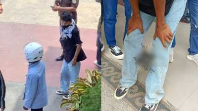 Aksi di Kejati Sultra Ricuh, Seorang Pengunjuk Rasa Kena Busur