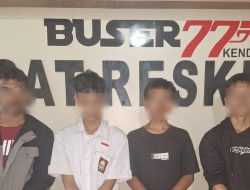 Bawa Sajam Hendak Tawuran, 4 Pelajar di Kendari Diamankan Polisi