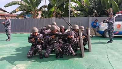 Tingkatkan Kemampuan Prajurit, Lanal Kendari Uji Terampil Tugas Tempur