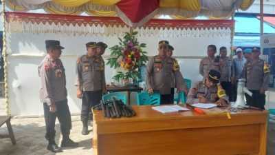 Cek Pos Pam, Wakapolres Wakatobi Ajak Masyakarat Jaga Kondusifitas