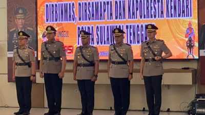 Sertijab Kapolresta Kendari dan Sejumlah PJU Polda Sultra