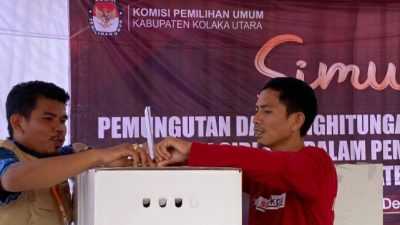 Uji Coba Aplikasi Sirekap, KPU Kolut Gelar Simulasi Pemungutan Suara Pemilu 2024
