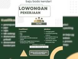 Info Loker: Baju Bodo Kendari Buka Rekrutmen Posisi Helper