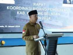 Rakor Bersama Kepala Sekolah TK, SD dan SMP se Konsel, Bupati Surunuddin Beri Sejumlah Penekanan