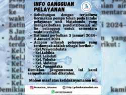 PDAM Tirta Anoa Kendari Umumkan Layanan Distribusi Terganggu, Cek Wilayah yang Terdampak