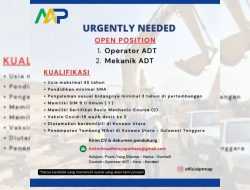 Info Loker: PT MAP Buka Rekrutmen Posisi Operator dan Mekanik ADT