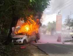Usai Isi BBM di SPBU, Mobil Wuling di Kolaka Hangus Terbakar