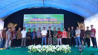 Pj Bupati Bombana Tinjau Lokasi Pembangunan RS Tipe D di Pulau Kabaena