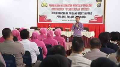 Jelang Pemilu, Polresta Kendari Bina Kesehatan Mental dan Psikologi Personel