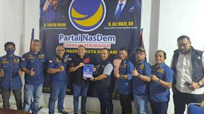 AJP Ambil Formulir Balon Wali Kota Kendari di Partai NasDem