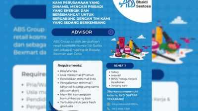 Info Loker: ABS Group Buka Rekrutmen Posisi Advisor