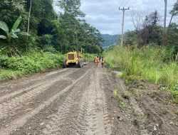 Ruas Jalan Gunung Amate Kolaka Timur Kini Sudah Bisa Dilalui Kendaraan