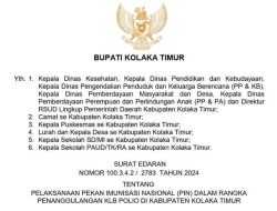 Bupati Kolaka Timur Terbitkan Surat Edaran Penanggulangan Penyakit Polio