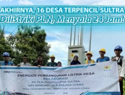 16 Desa Terpencil di Sultra Akhirnya Dilistriki PLN, Menyala 24 Jam