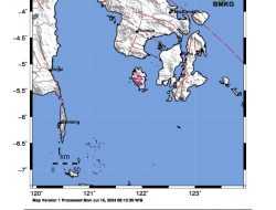 Gempa 3.1 SR Guncang Wilayah Kabaena Tengah, BMKG: Tak Berpotensi Tsunami