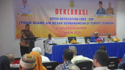 Kabupaten Buton Deklarasi Open Defecation Free, Pj Bupati Sampaikan Apresiasi