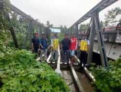 Jembatan Desa Wiawia Kolaka Timur Dibangun dengan Konstruksi Bailley