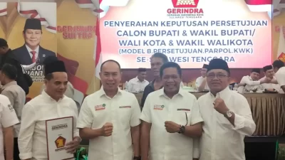 Gerindra Resmi Usung Sudiro-Raup di Pilkada Konut 2024